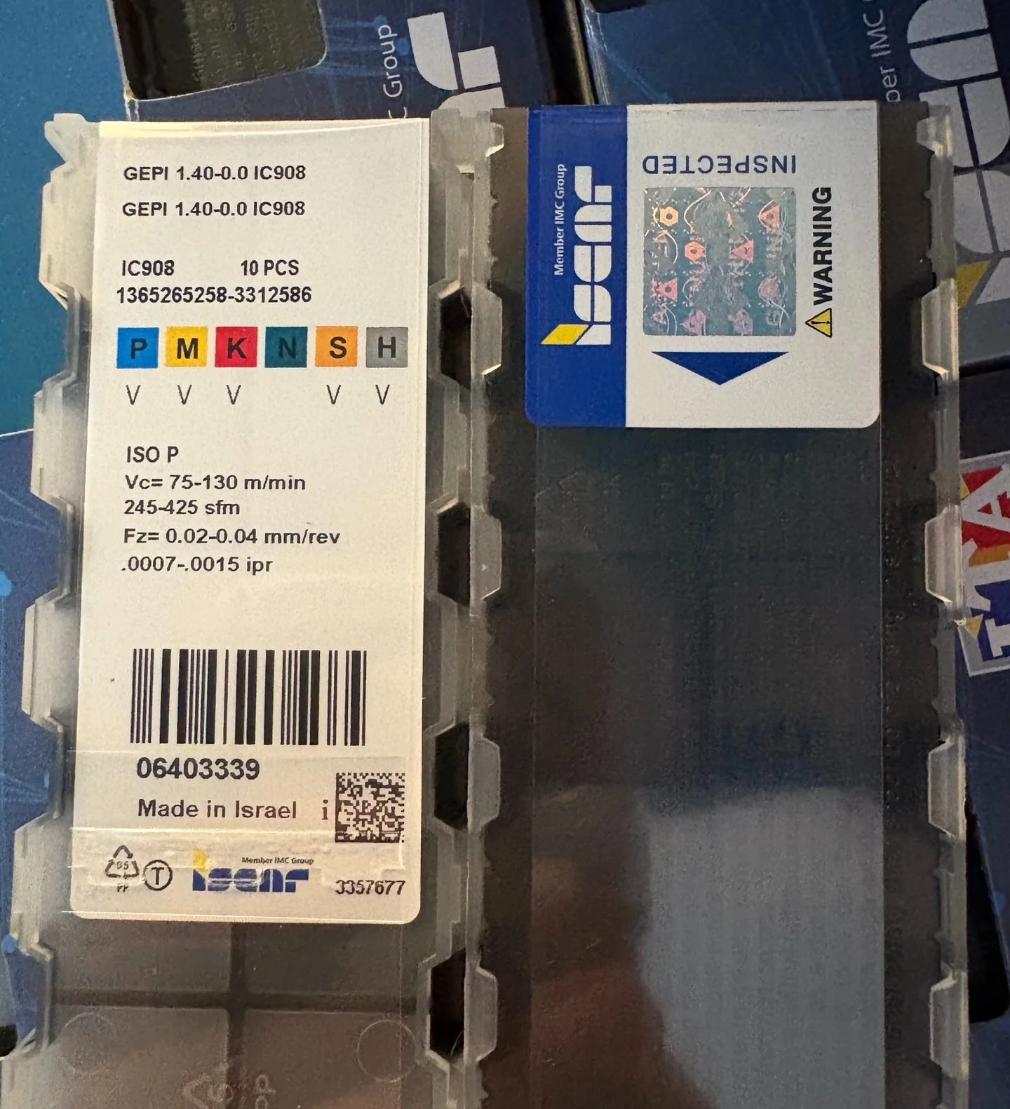 

Hard alloy cutting blades GEPI 1.5-0.10 IC908