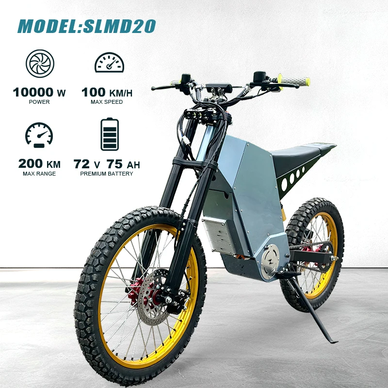 Sailimotor SLMD20 10000w Electric Dirt Bike Long-Range Lithium Battery 100km/h Max Speed Aluminum Electric Mountain Bike