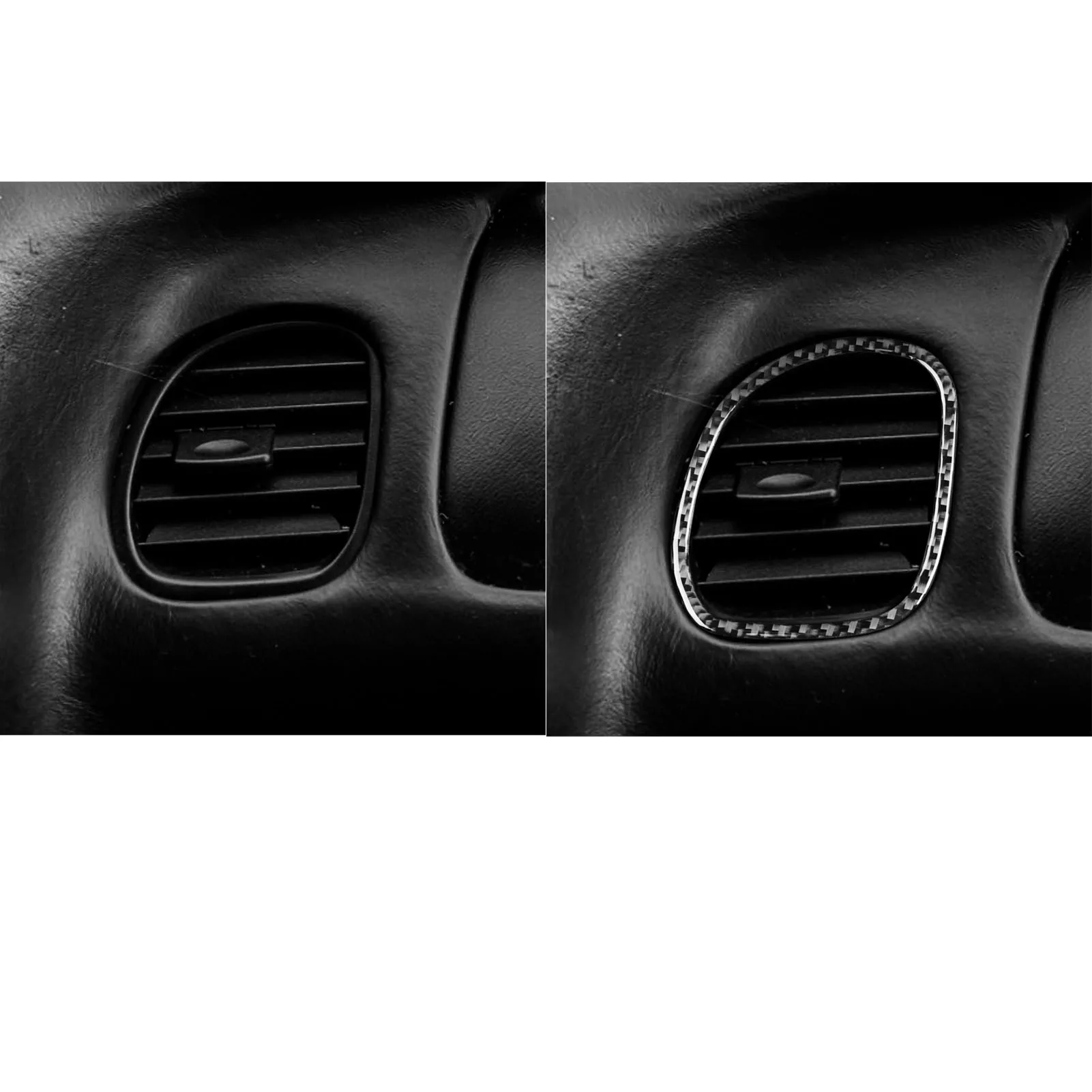 ألياف الكربون اكسسوارات السيارات المشارك الطيار تنفيس الهواء تعديل غطاء الكسوة الداخلية ملصق لشروليه كورفيت C5 1998-2004