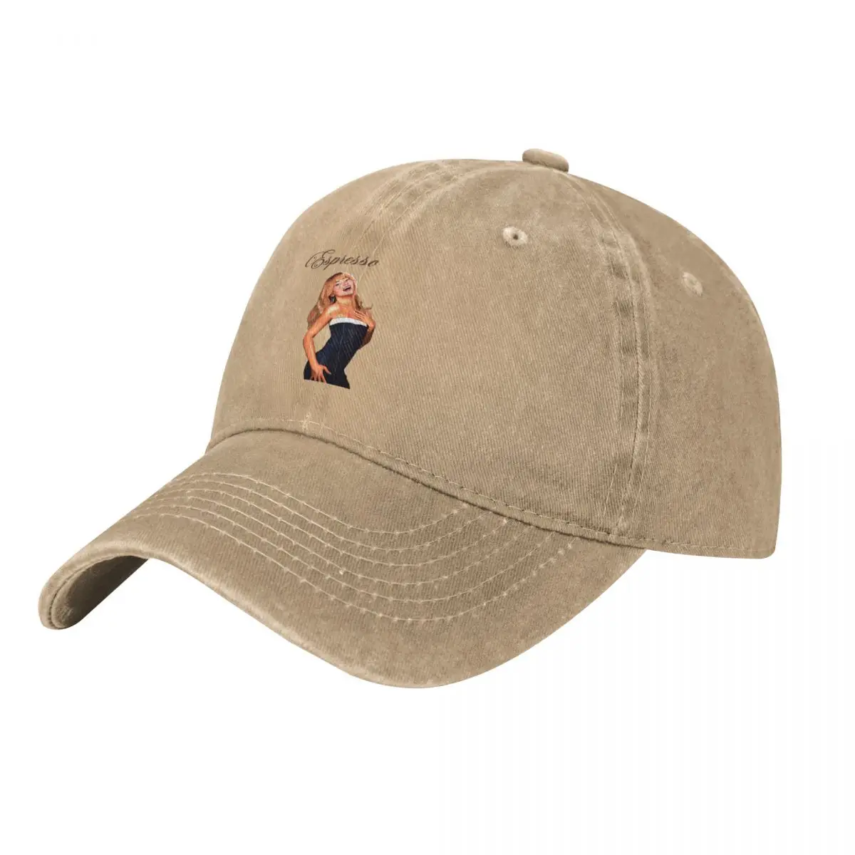 Sabrina Carpenter-Casquette d'été pare-soleil, chapeau de cowboy à visière, casquette hip-hop espresso, chapeau graphique ajuster ras, site officiel