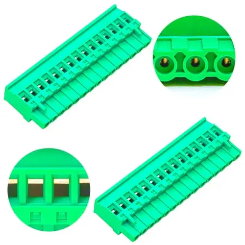 

5.0mm Phoenix Connector 15 Pin, Green PCB Screw Terminal Block Connector Screw Connection (1Pcs 5.0M-ZK-15P)