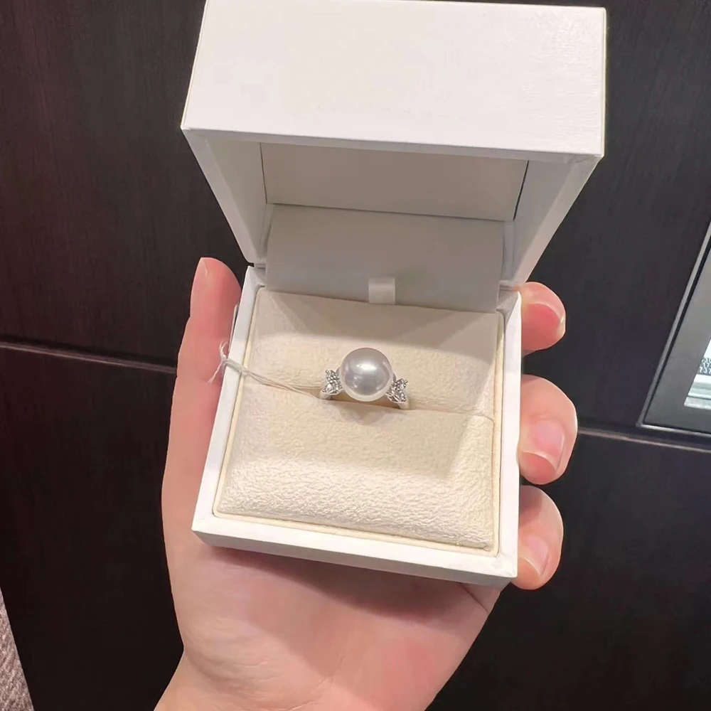 

2 шт. DIY жемчужные аксессуары 925 серебряное кольцо с жемчугом пустой держатель, модный золотой серебряный держатель для колец с круглым корпусом 11-13 мм