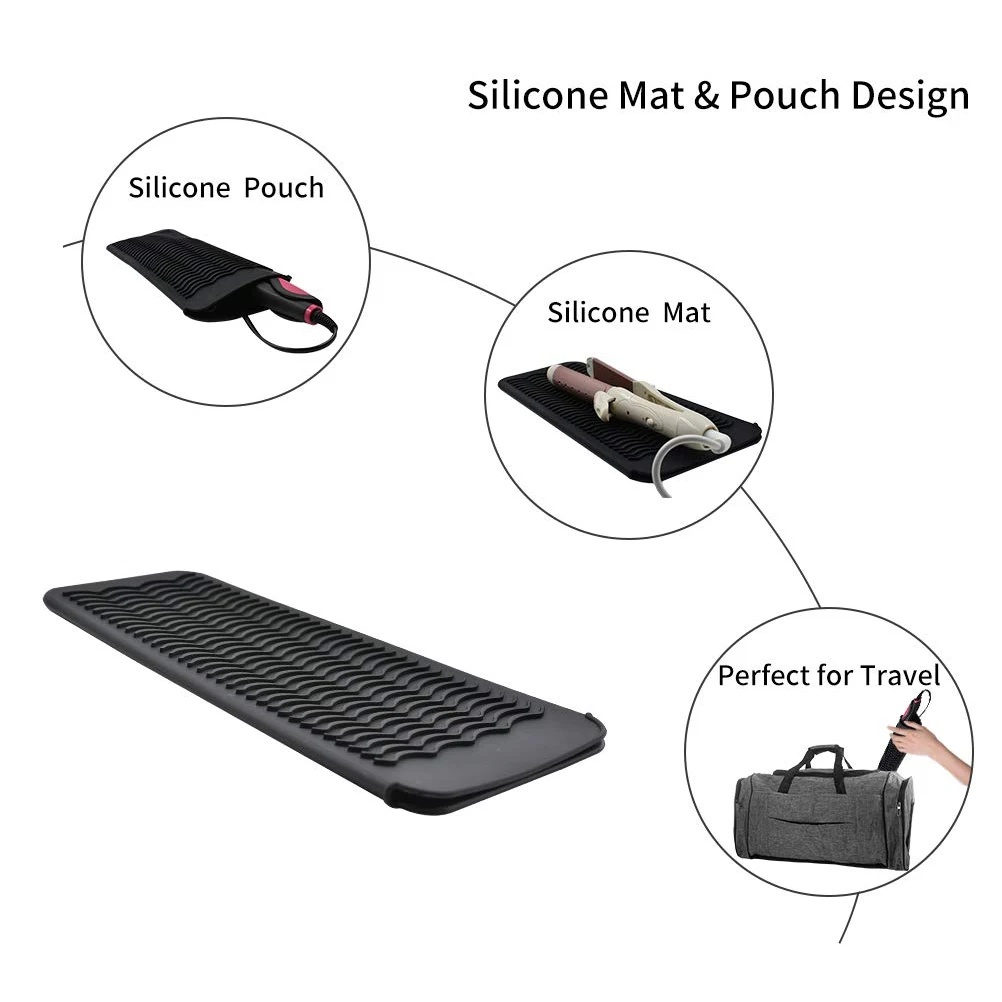 Silicone Heat Resistant Mat for Hair Straightener Flat Iron Curling Iron Tool Professional Styling Tool Anti-heat Mats