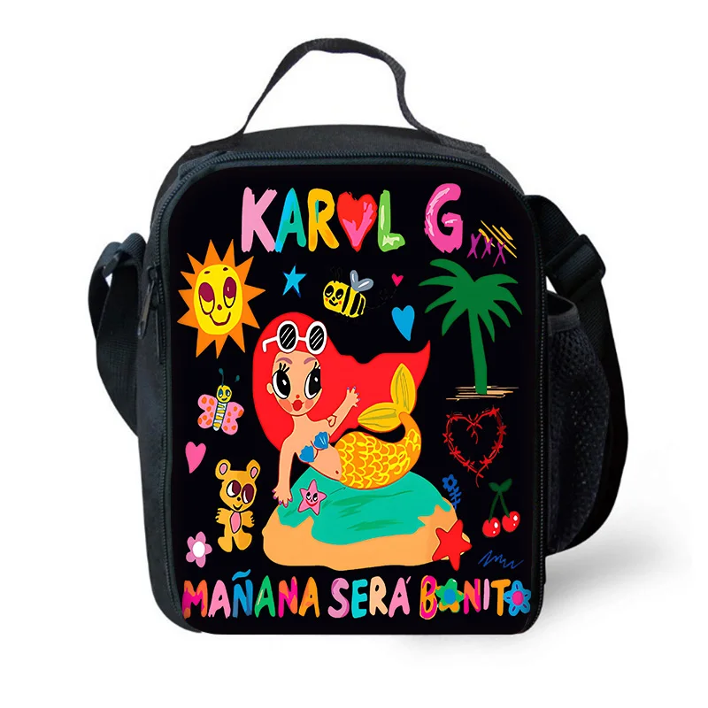 Karol G Manana Sera Bonito Sac isotherme de grande capacité pour enfants, garçon, fille, étudiant, pique-nique en plein air, réutilisable, glacière thermique, boîte à lunch