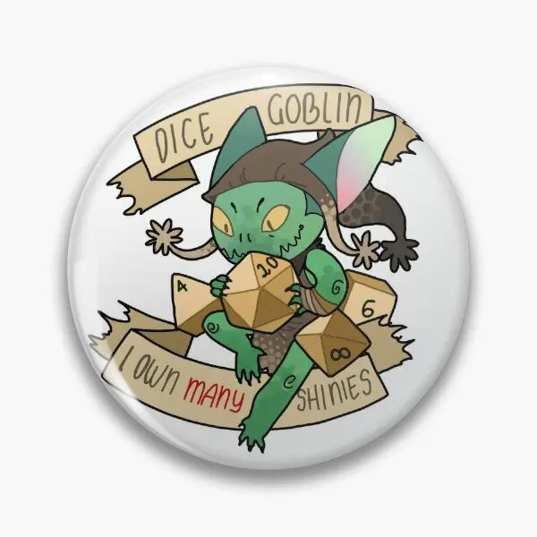 Dice Goblin 1  Soft Button Pin Cartoon Clothes Women Creative Metal Fashion Hat Lapel Pin Decor Brooch Gift Funny Collar Badge