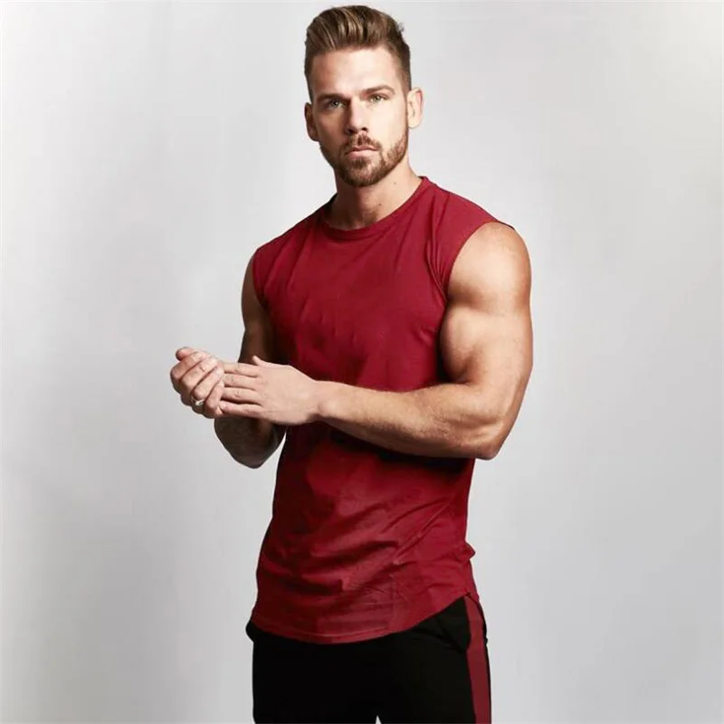 Ropa Deportiva de gimnasio para hombre, chalecos transpirables de algodón fresco para culturismo, camisetas sin mangas para entrenamiento