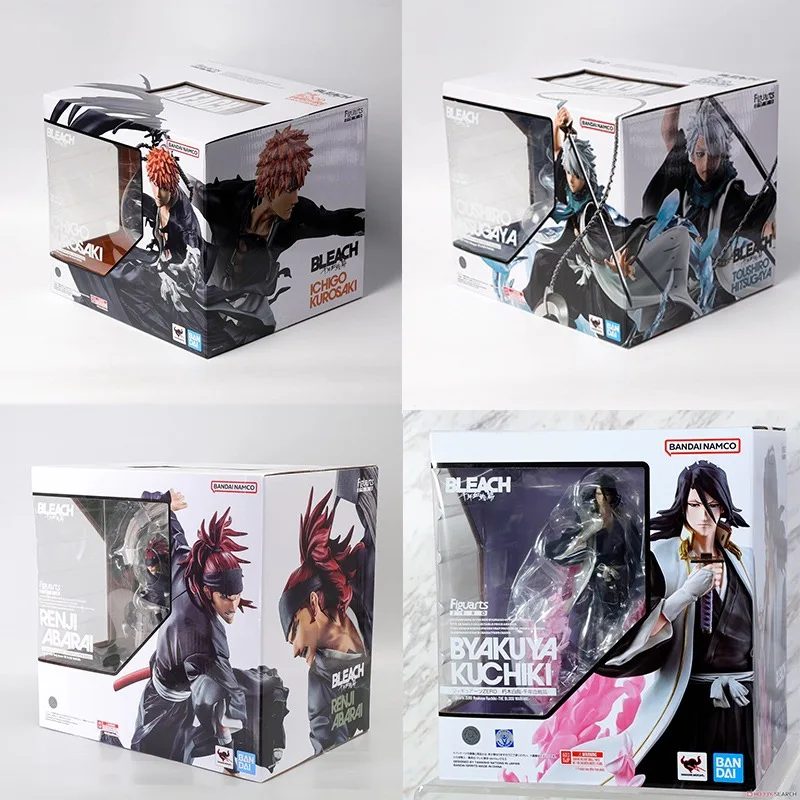 Bandai Genuine Figuarts ZERO BLEACH TOUSHIRO HITSUGAYA ICHIGO KUROSAKI BYAKUYA KUCHIKI RENJI ABARAI Anime Figure Model Toy Gift