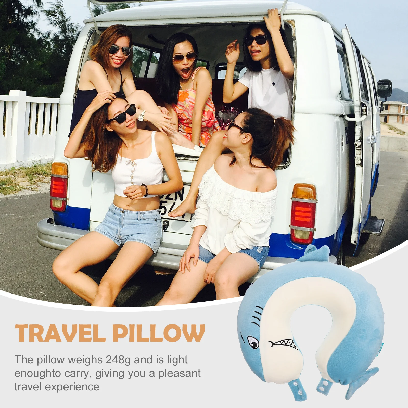 

Neck Pillow U-shaped for Sleeping Travel Pillows Portable Pain Sky-blue Student