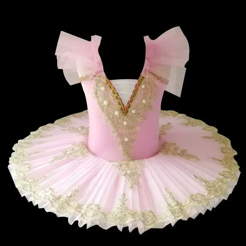 Professional Ballet Tutu Girls Blue Pink Platter Pancake Tutu Ballerina Party Dress Child Kids Ballet Dance Costume