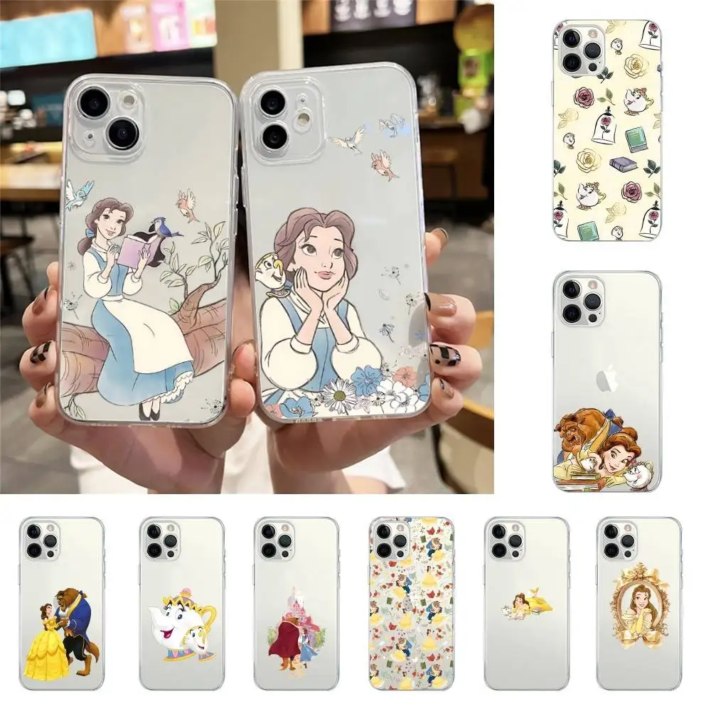 Die Schöne und das Biest Handyhülle für iPhone 17 16 15 11 13 14 Pro Max 7 8 Plus X Xr Xs Max Se2020 12mini Transparente Hülle