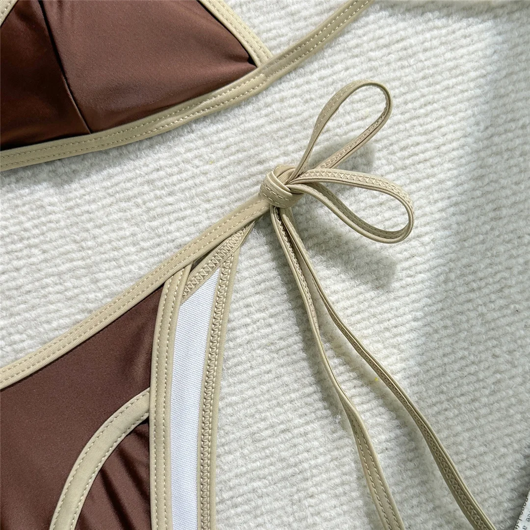 Neues 3-teiliges Bikini-Set mit Rock, Rüschen und Splicing-Design, Damen-Badebekleidung, dreiteiliger Bikini, Badeanzug, Badebekleidung, Schwimmbekleidung V7072 – Detail 25