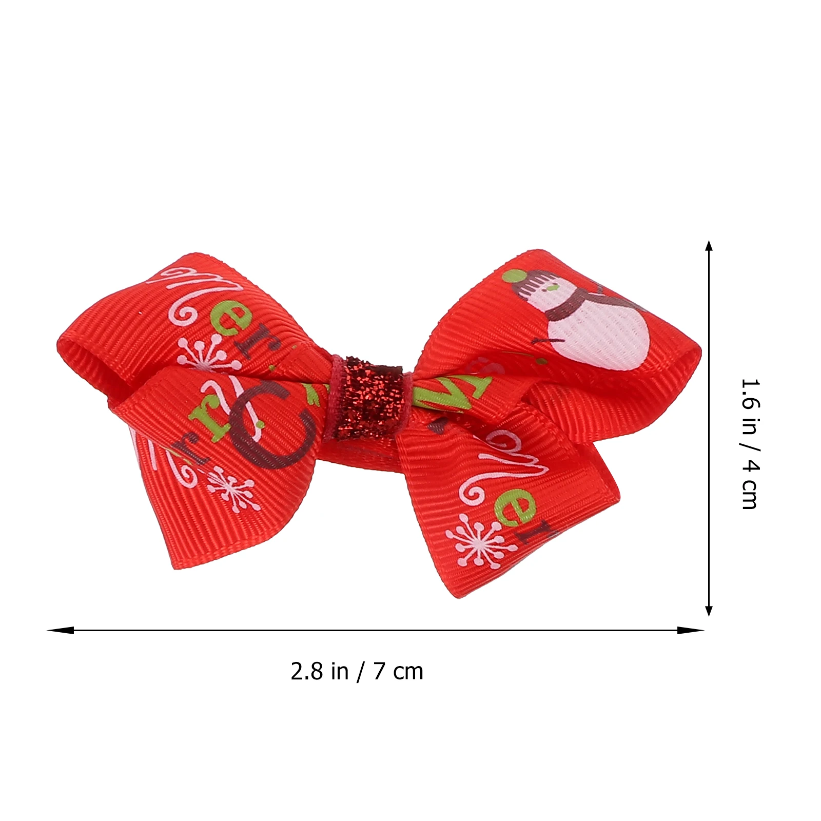 

9 Pcs Hair Accessories 's Set Christmas Barrettes Clips Ponytail Holder Ring Bow Tie Cartoon Pin Red