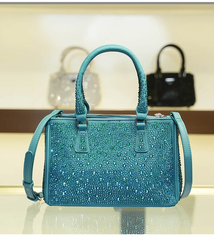 Luxury Brand Women\'s Shoulder Bag Handbag Evening Cosmetic Diamond Inlaid Glitter Y2k Female Wedding Party Banquet Crossbody