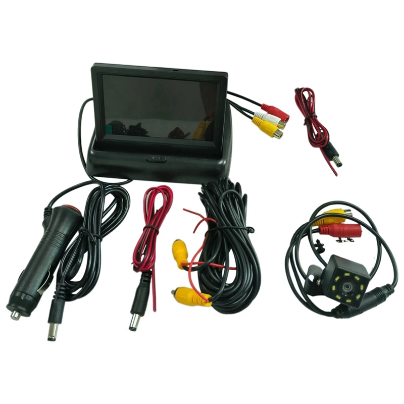 

4.3Inch Car Rear View Backup Camera LCD Monitor For Vehicle Van Night Vision Reverse Video Parking System