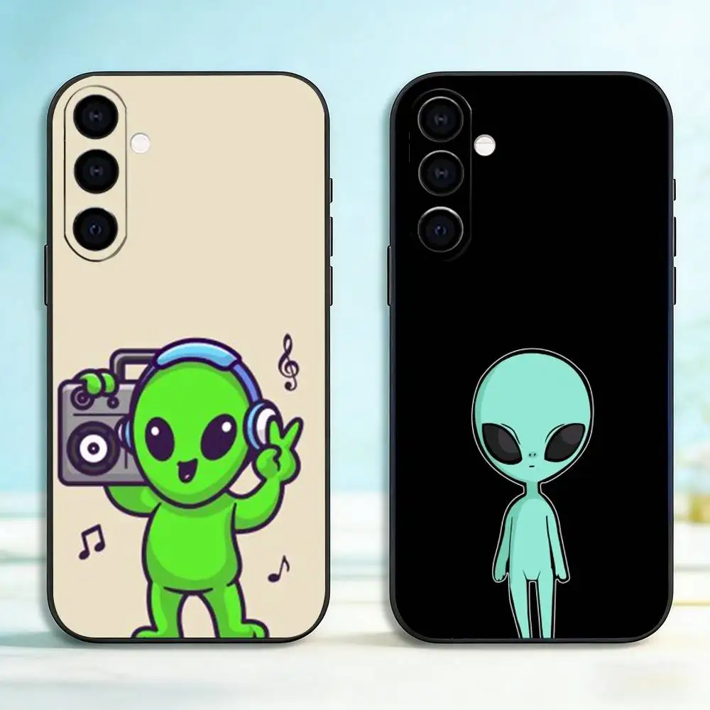 Radio Alien Phone Case For Samsung Galaxy A73,A72,A71,A70,A53,A52,A51,Soft Silicone Black Cover