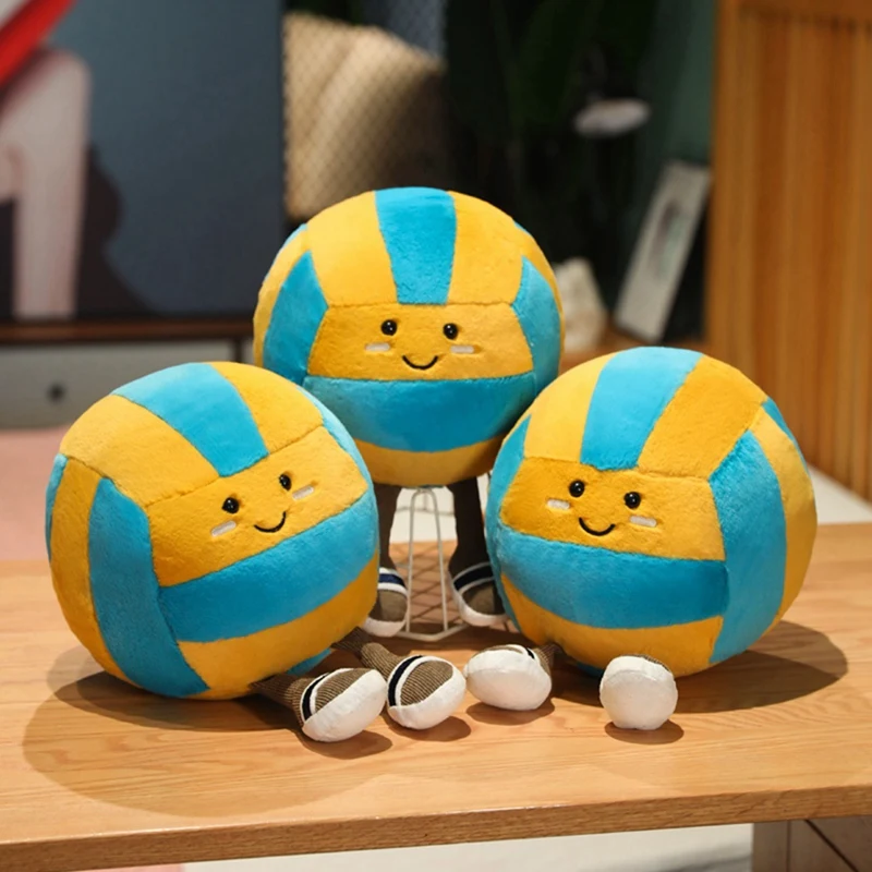 Cute Simulated Volleyball Plush Toy Volleyball Prop Pillow To Accompany Children Soft Birthday Gift Room Decoration