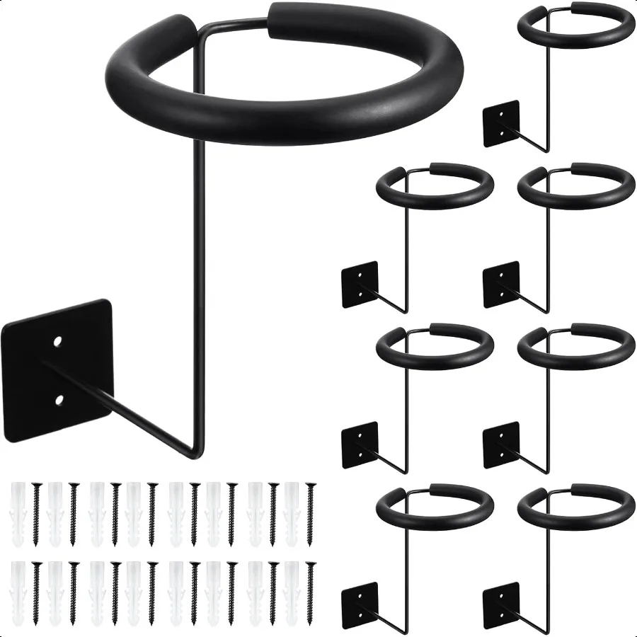 

Wallmounted Motorcycle Accories Black Helmet Holders Metal Multifunctional Helmet Racks with Sponge Tubes and Expansion Screws