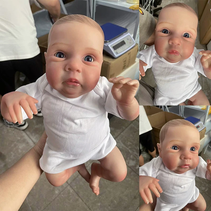 

50cm Miley Already Painted Finished Reborn Baby Doll Same As Picture Lifelike Soft Touch 3D Skin Painted Hair Visible