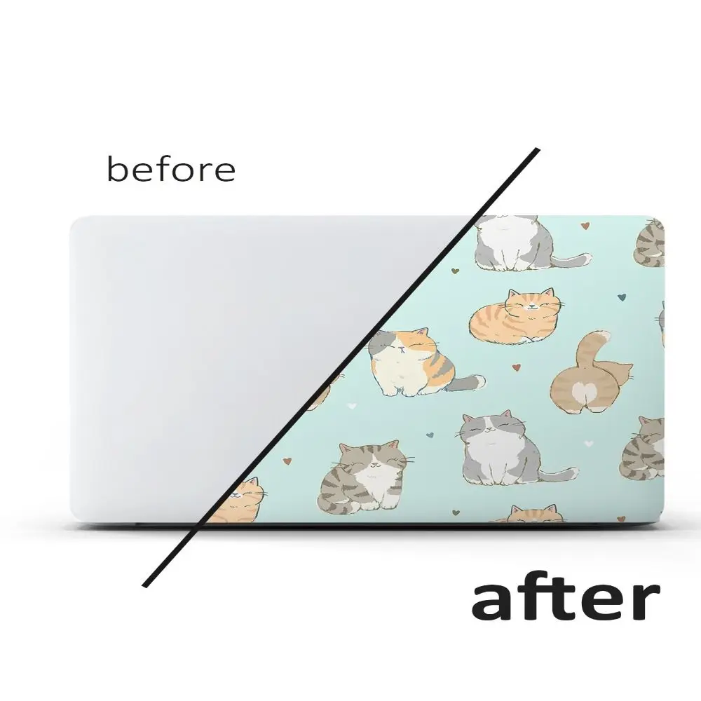 DIY pegatinas para ordenador portátil de 15 pulgadas, piel A + C lateral impermeable para cubierta de ordenador portátil para Macbook /HP / Dell / Lenovo / Acer / ASUS