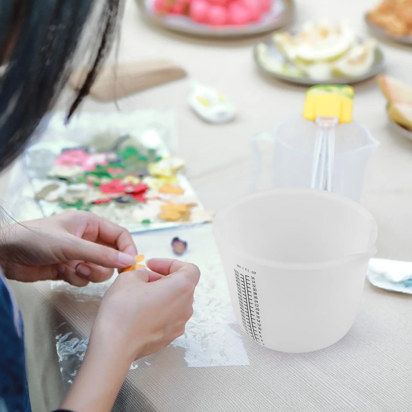 

1000Ml Silicone Measuring Cup Large Capacity Heat Resistant Diy Craft Mixing Bowl Reusable Easy Clean Casting Tool For Jewelry