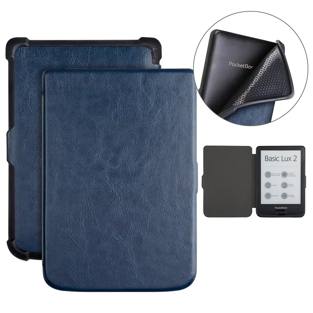 

Faux Leathe Protective Shel for 6" Pocketbook Basic Lux 2/Touch HD 3/Touch Lux 4 E-reader Accessories for Pocketbook 616 627 632