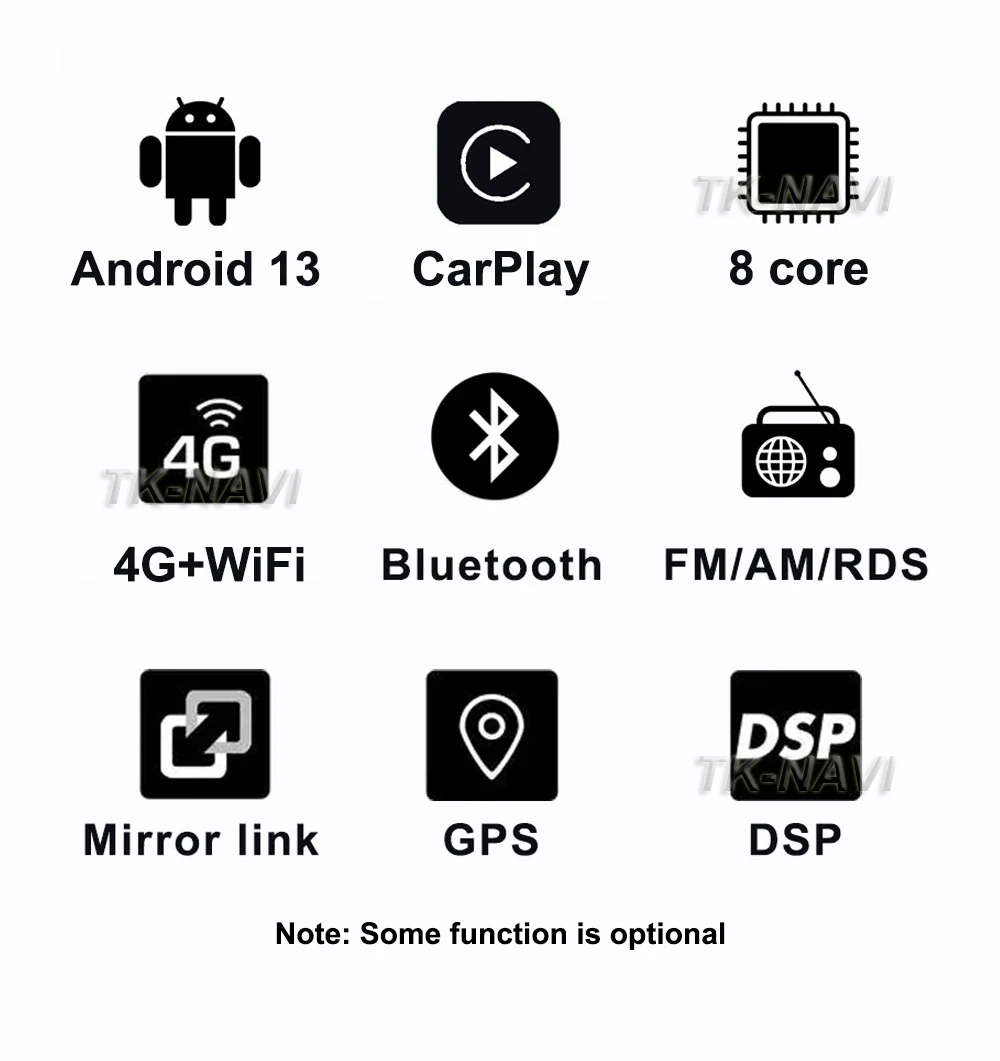 Autoradio Android 14, navigation GPS, DSP, lecteur vidéo, stéréo, unité centrale, pour voiture Toyota Camry (2006, 2007, 2008, 2009, 2010, 2011)