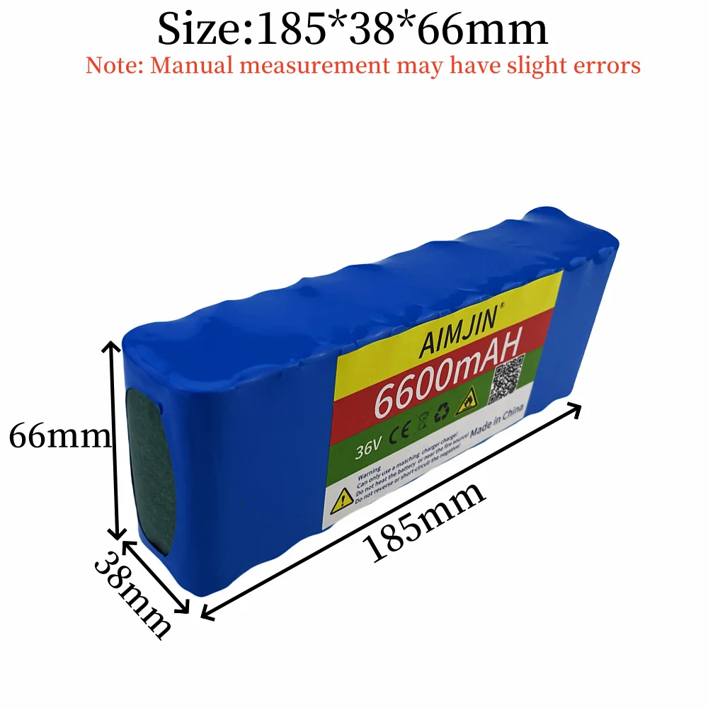 Комплект литий-ионных аккумуляторных батарей 10S2P 36 в 6,6 Ач, подходит для сбалансированных двухколесных электрических аксессуаров, с зарядным устройством