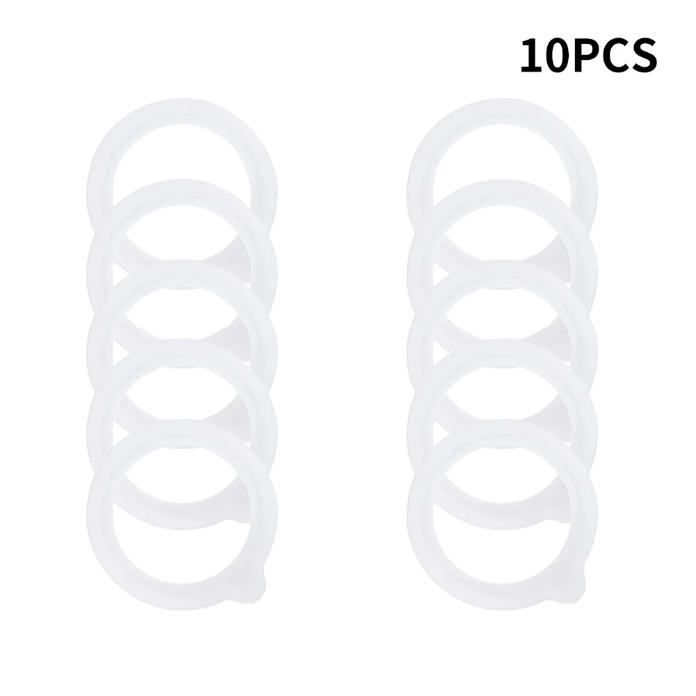 10pcs ForMason Silicone Replacement Gasket Airtight Rubber Seals Ring ForJar Lids Sealing Mat Cup Leak-proof Ring Odorless