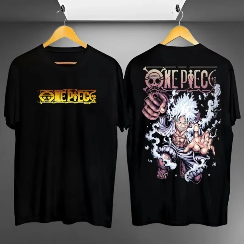 2026 One Piece Anime Cotton Luffy Men's T Shirt Breathable TShirt Summer Women Men Oversize Cosplay Tshirt Men Clothes Y2k Tee