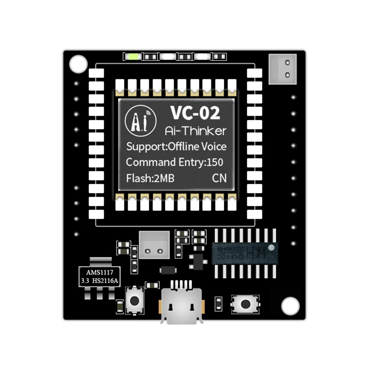 Available VC-02-Kit AI Intelligent Offline Voice Recognition Control Module Development Board