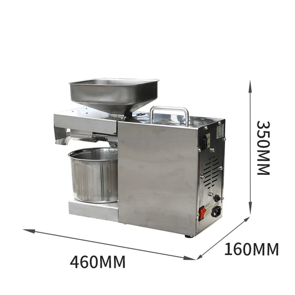 Prensador de aceite comercial, máquina de prensado de aceite pequeña para el hogar, prensa de aceite de semilla de planta de sésamo y maní