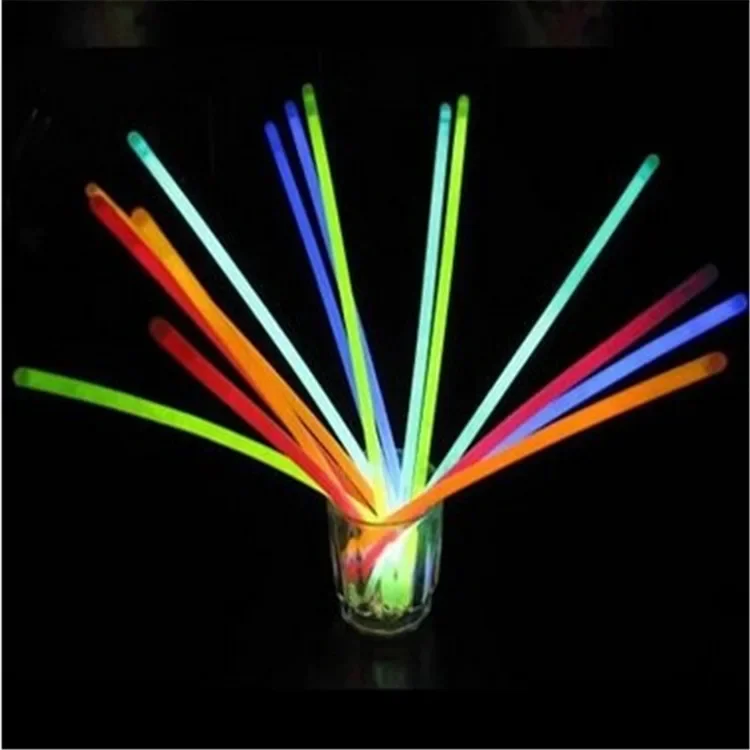 100Pcs Glowing Sticks Bright Colorful Light Chemical Fluorescence Sticks for Wedding Decoration Night Fishing Float Rod Lights