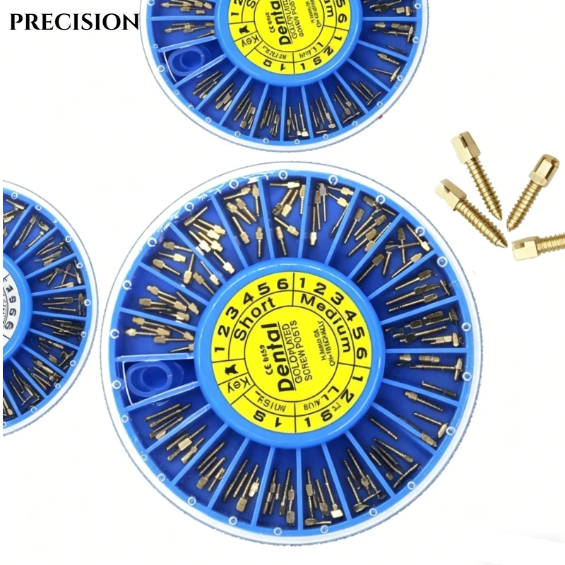 

Стоматологические винтовые штифты из нержавеющей стали, 120 шт./упаковка, позолоченные, титановые, для стоматологических инструментов и стоматологии