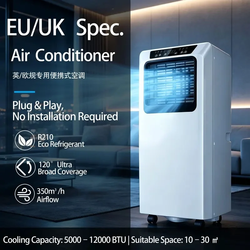 2026Portable Air Conditioner 9000BTU In Stock,  Mini Split AC with Remote Control, 3-in-1 Cooling/Dehumidifier for Room Office