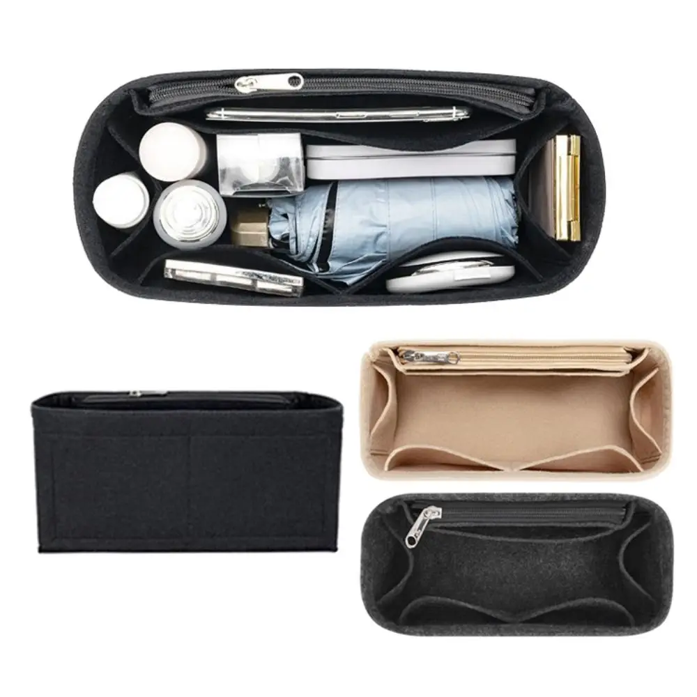Felt Handbag Insert Bag Bag Support Multi-Pocket Internal Bag Large Capacity Storage Organization Purse Liner for Loewe Puzzle