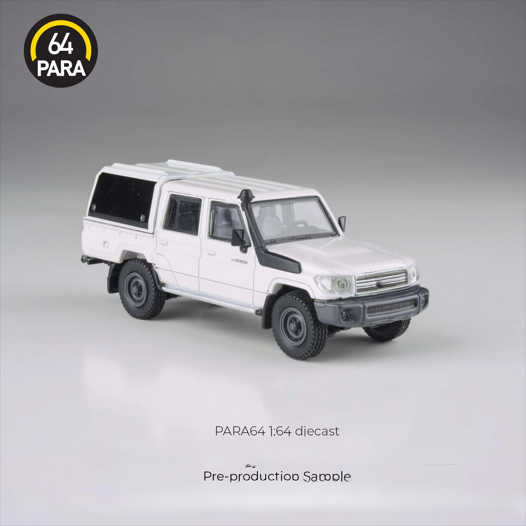 **Preorder** PARA64 1:64 Cruiser LC79 Double row pickup truck version White Diecast Model Car