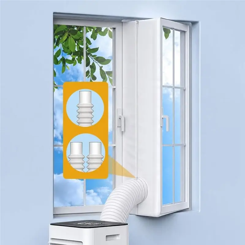A83G-Portable AC Window Seal Kit 400CM/157 For Casement, Crank-Out & Windows, No-Drill Window Vent Kit