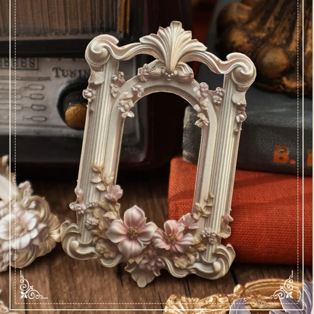 

A Set Dazzling Charm Scrapbook Sticker Retro Design European Style Planner Sticker Paper Art Frame Decor Decorative Sticker