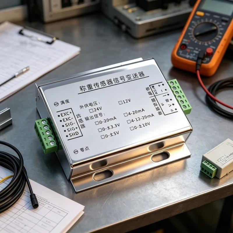 110 High Precision Industrial Weighing Pressure Transmitter Amplifier 4-20mA Bipolar 10V Tension Sensor
