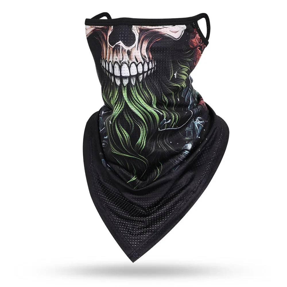 3D Earloops Scarf Multifunctional Face Bandana Balaclava Breathable Sunscreen Motorcycle Riding Mask