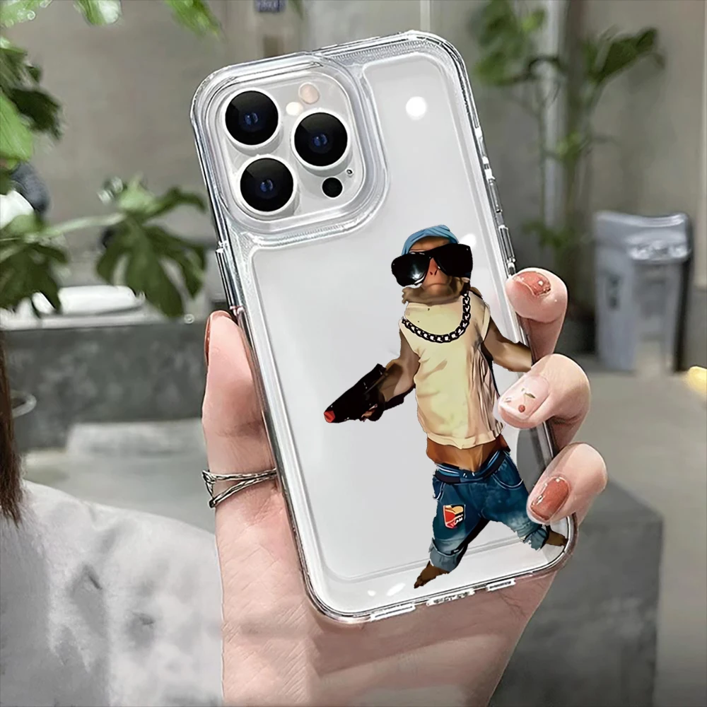 Funny Sunglasses Cool Monkey, Unique Hip-Hop Outfit Gorilla Case Suitable for All Apple iPhone Series view 2