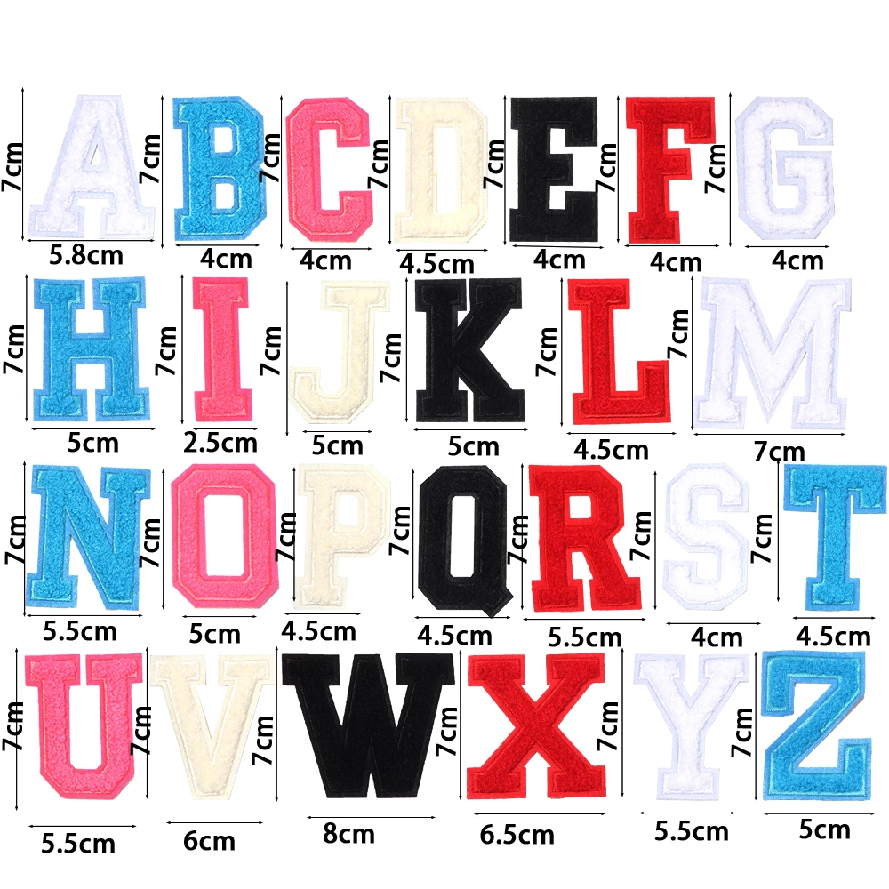 26PCS A~Z Coloured Towel Embro - огляд і ціна Embroidery Alphabet