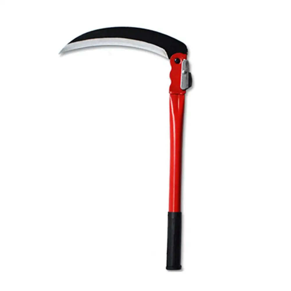 Agricultural Long Handle Folding Sickle Cutting Wheat Weeding Scythe Lawn Sickle Mower Knife Gardening Garden Tool Grass Fa A4c5