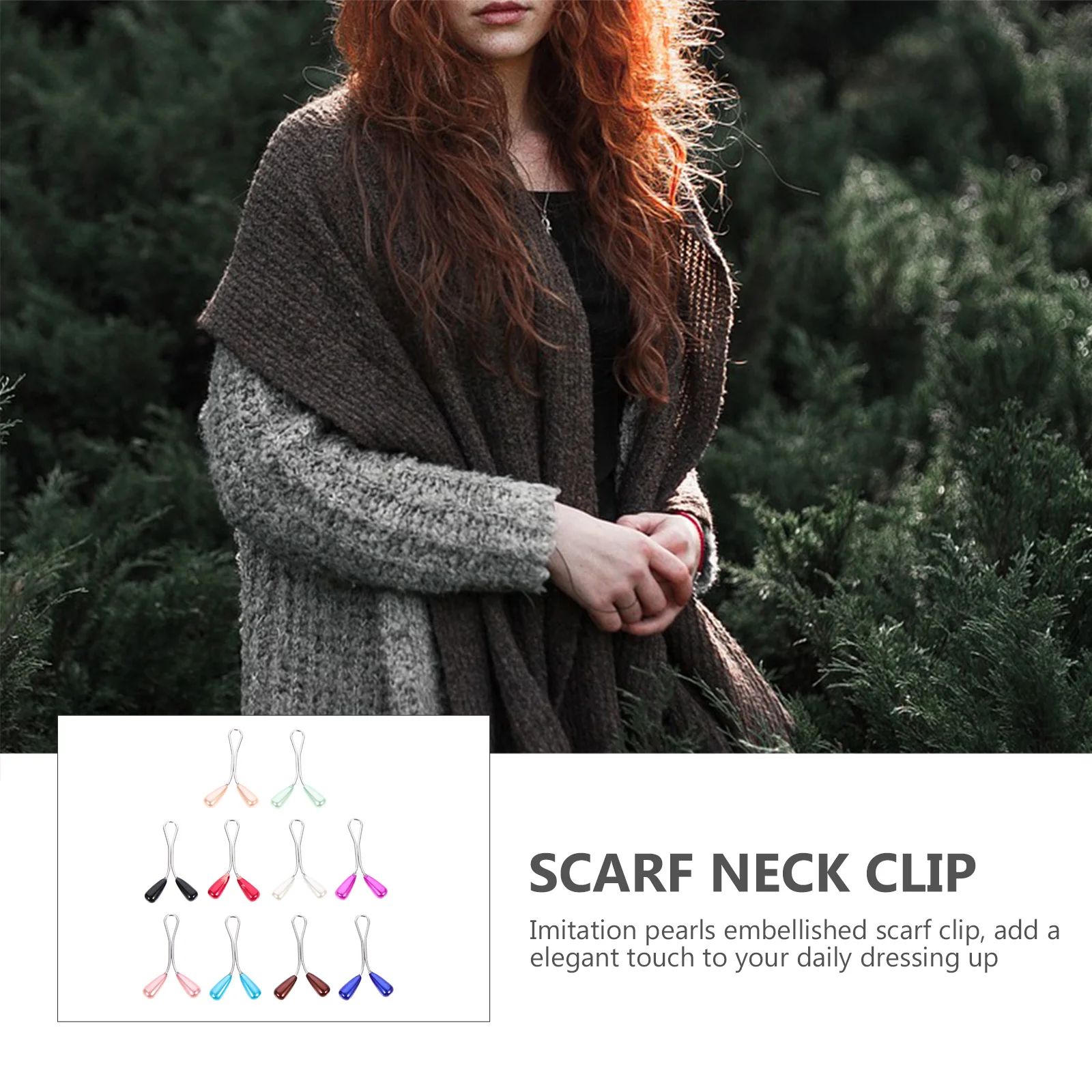 

48Pcs Hijab Pins Scarf Clips Imitation Pearl Sturdy Turban Pin for Business Events Gift Idea Hijab Accessories