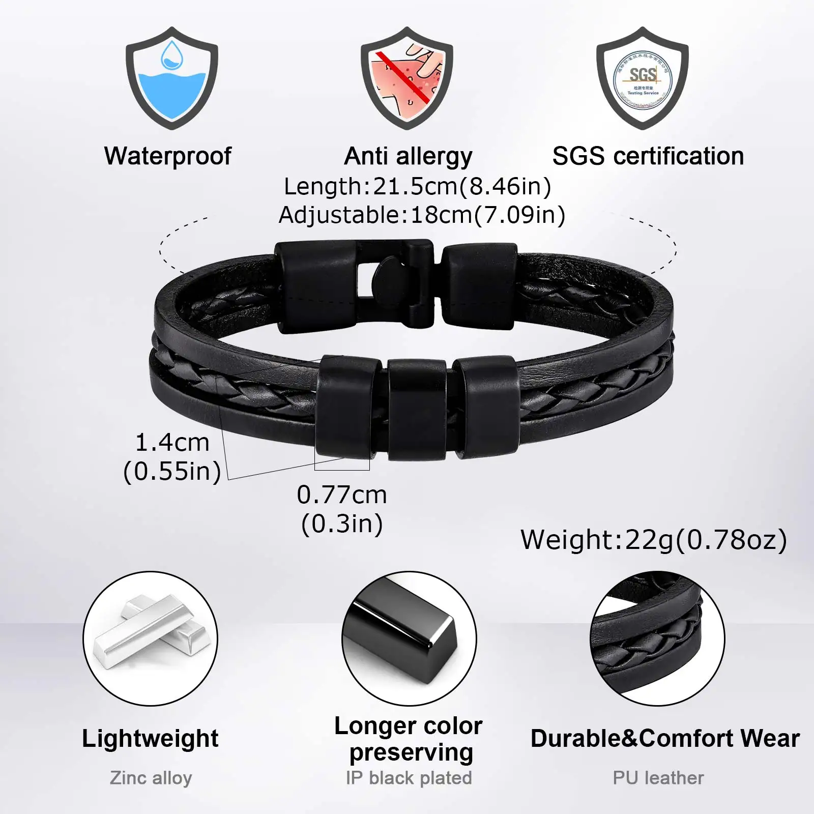 Браслет из искусственной кожи с индивидуальными именами, персонализированный браслет с гравировкой для мужчин, друг, семья, подарок на день отца