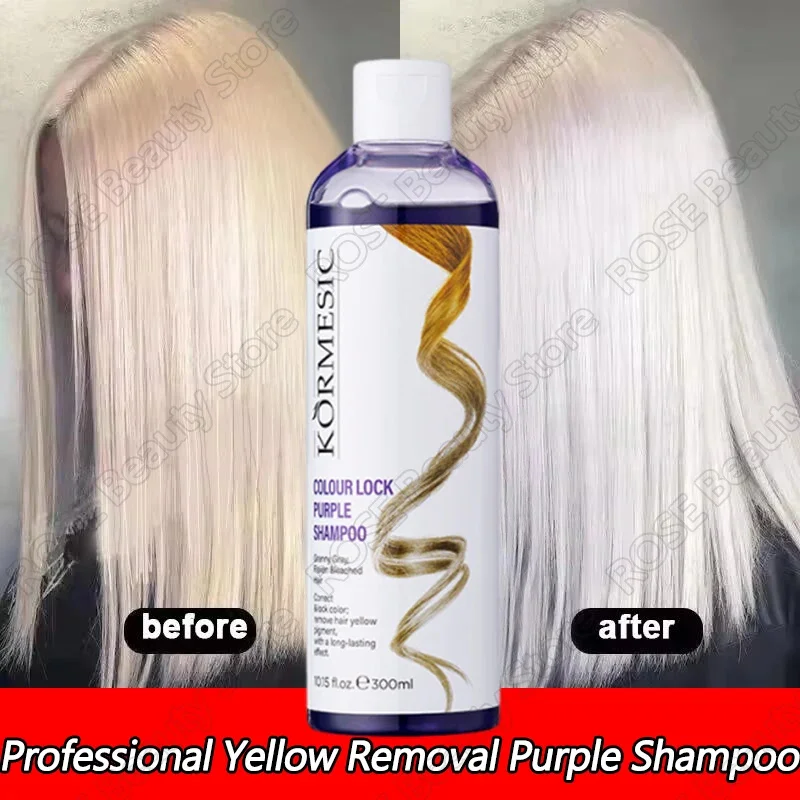 

Professional Purple Shampoo Professional Yellow Removal Post Dyeing Gray Hair Care Bleached Highlighted Shampoo Revitalize 300ml