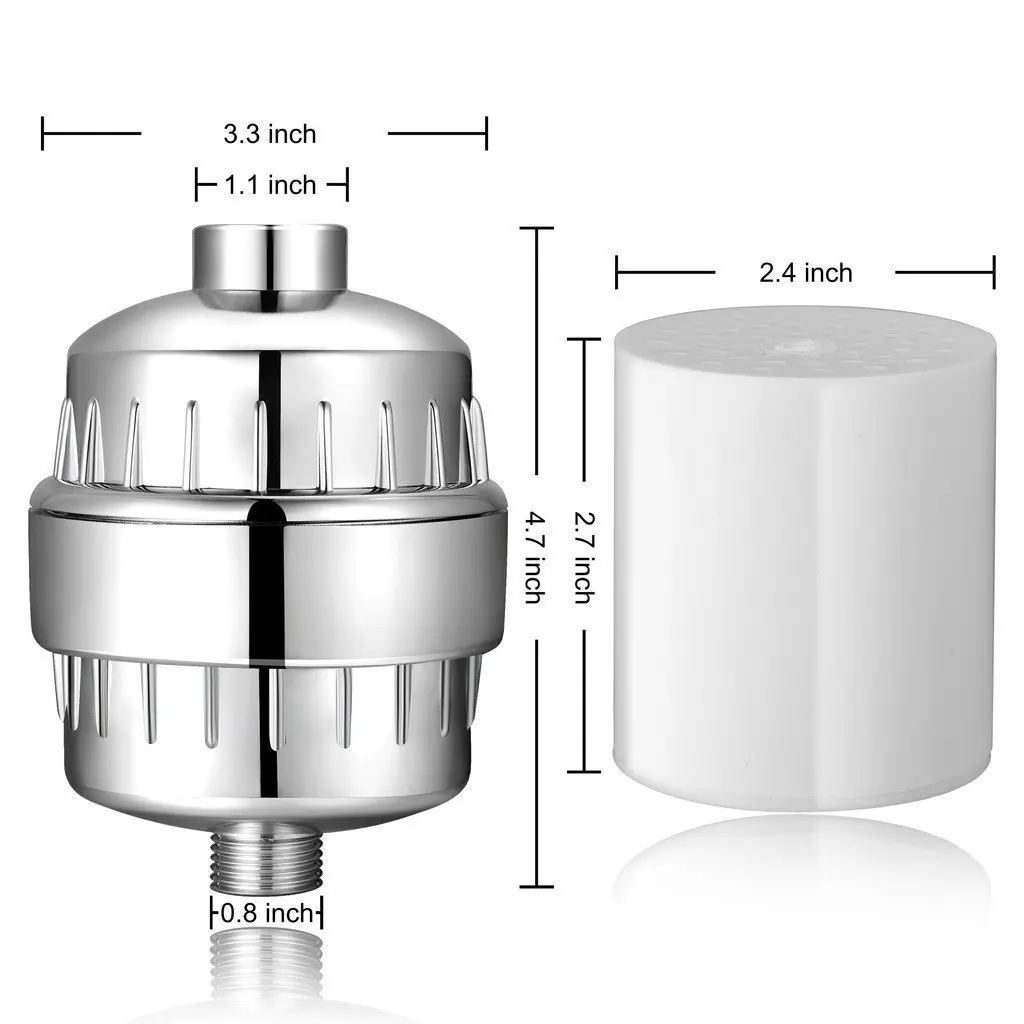 Penyaring air pancuran, penyaring air shower 10-25 lapisan, pemurni air shower, pendukung pommeau de douche ventrus