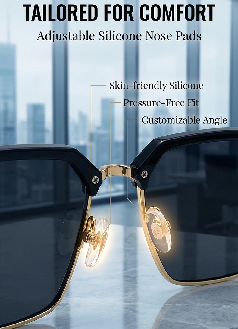 2026 Luxuriöse Übergroße Quadratische Sonnenbrille für Herren Y2K Punk Designer Futuristische Vintage Outdoor-Sonnenbrille für Männer Fahrbrille Eyewear – Detail 5