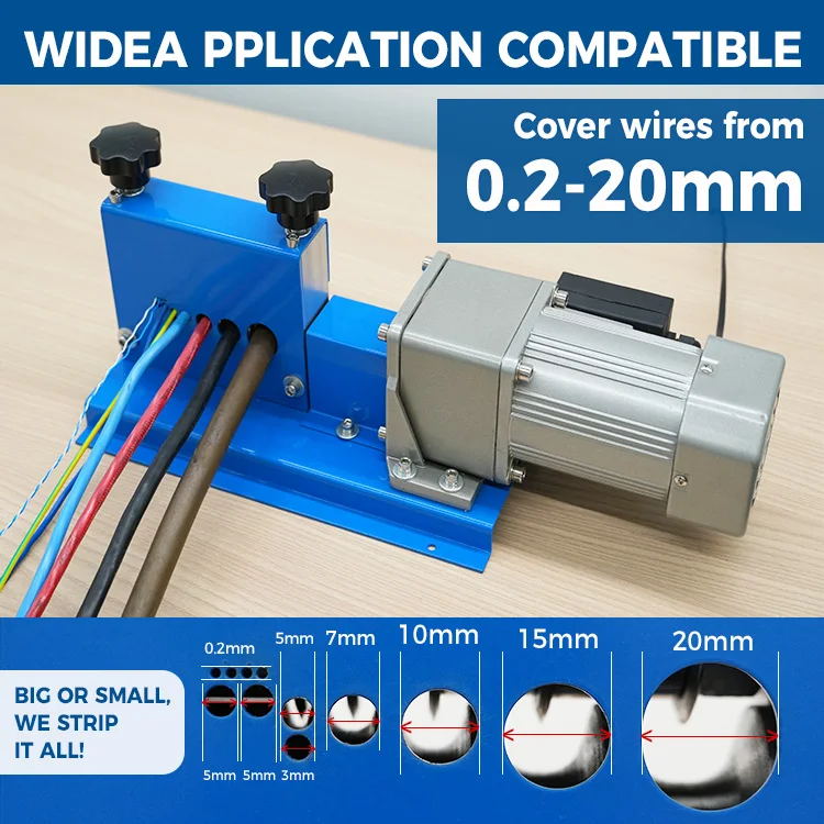 M20-2 Pure Copper Motor Automatic Scrap Wire Stripper Customizable Voltage 0.2mm Network Hole Carton Packing