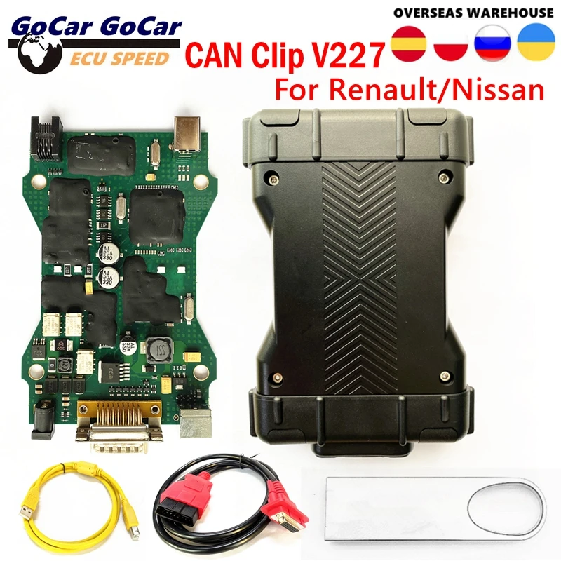 Image of Neues CAN-Clip-Gerät für Renault 2-in-1 V227 CAN-Clip 2-in-1 für Nissan Auto Selbstdiagnose OBD2-Werkzeug ECU-Codierung Programmier-Tool